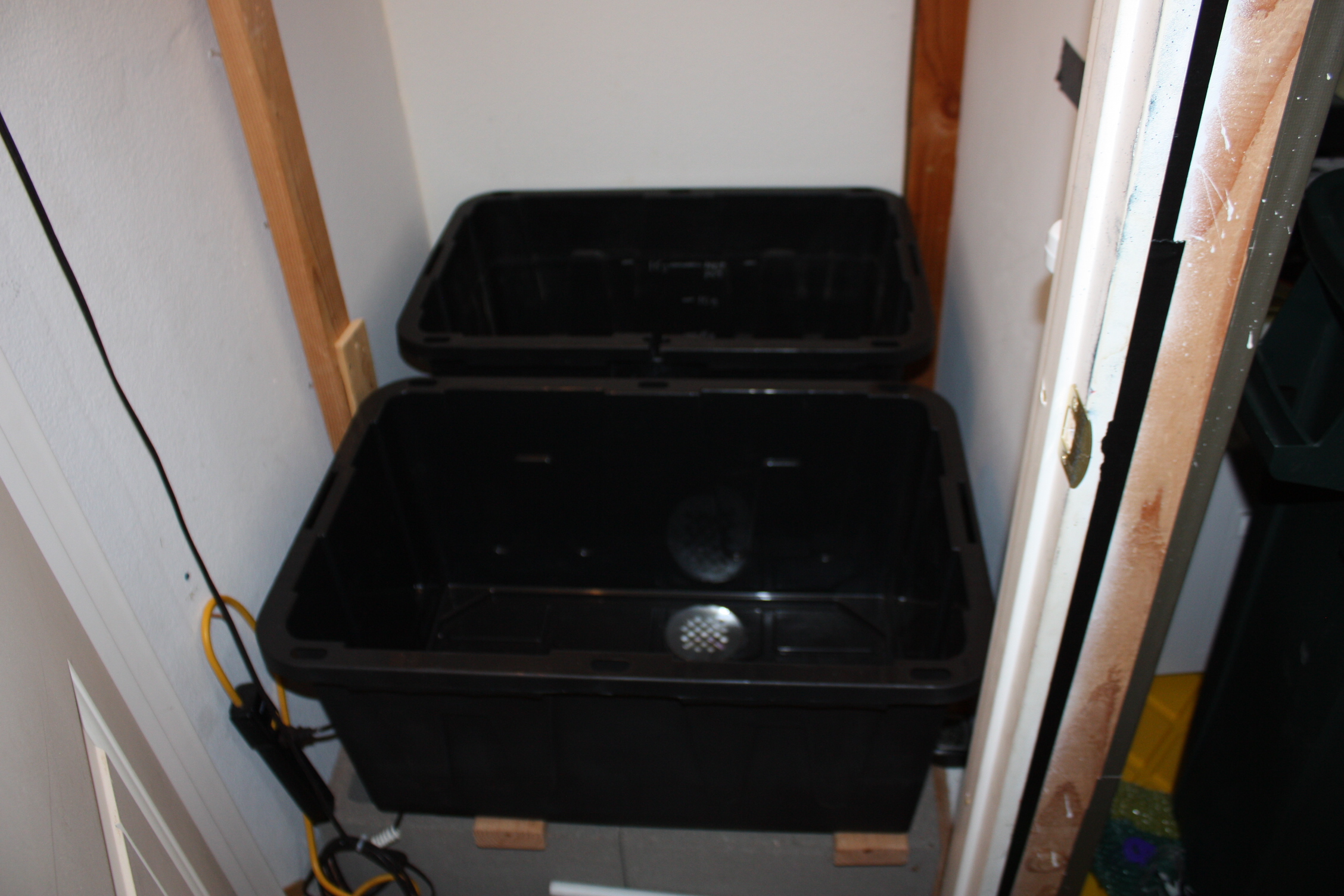phase 1: 2 tubs plumbed